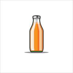 fresh and healthy bottled orange drink
