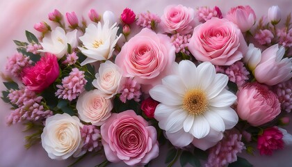 Obraz premium a vibrant arrangement of pink gerbera daisies against a bright yellow background