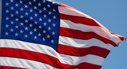 American Flag Waving Proudly in the Breeze A Symbol of Freedom and Patriotism