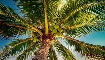 Fototapeta premium close up of a coconut tree