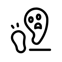 haunted footsteps Halloween icon