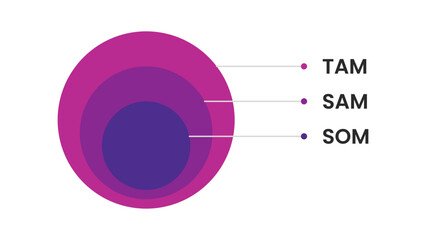 TAM SAM SOM Analysis with Onion Diagram for Market Evaluation