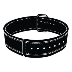 Gym Instructor element isolated lifting belt on white background