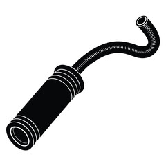 Gym Instructor element isolated resistance tube on white background