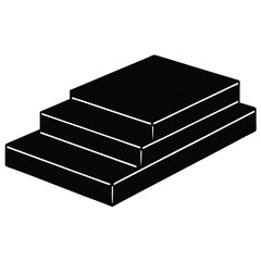 Gym Instructor element isolated step platform on white background