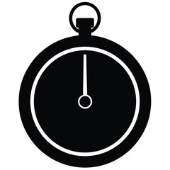 Gym Instructor element isolated stopwatch on white background