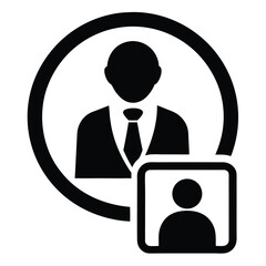 Gym Instructor element isolated virtual coaching icon on white background