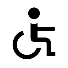 Simple Silhouette Accessibility Wheelchair Symbol Sign Inclusive Access Icon