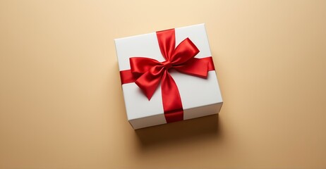  Luxury digital transition Matte black gift box with red ribbon, mobile-optimized HDR grading