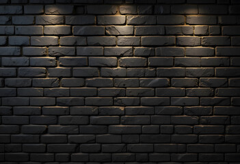 Dark brick wall with spotlights