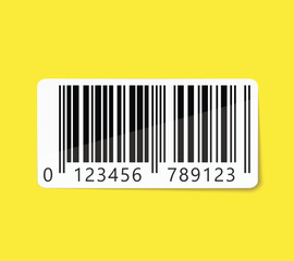 Barcode Scan Label. Code stripes sticker, Barcode labels