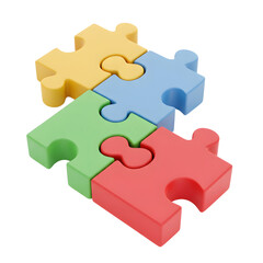 Obraz premium Interlocking pieces Colorful puzzle composition