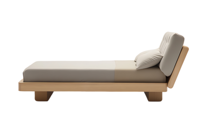 A minimalist and clean design of a bed for a single person household