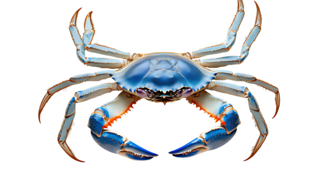 a Maryland blue crab anatomically correct claws and legs