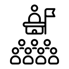 boss icon, line icon style