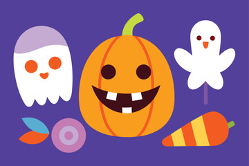 Obraz premium craft-a-halloween-set-of-vector-clipart-featuring- (2).eps