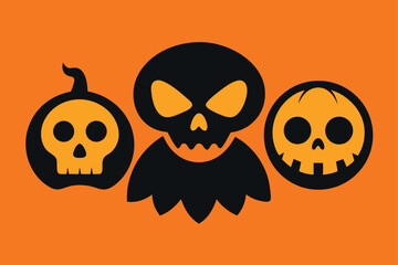 Fototapeta premium craft-a-halloween-set-of-vector-logos-with-spooky- (2).eps