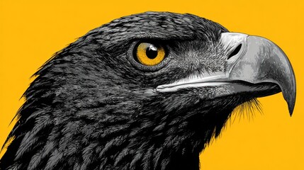 Obraz premium Close-up hawk portrait