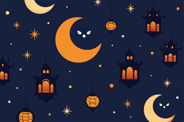 Fototapeta premium design-a-minimalist-halloween-pattern-with-repeati.eps