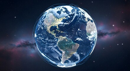 Planet Earth in space, global concept