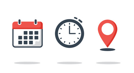 Visual representation of scheduling, time management, and location services for meetings