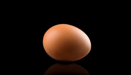 egg on black background