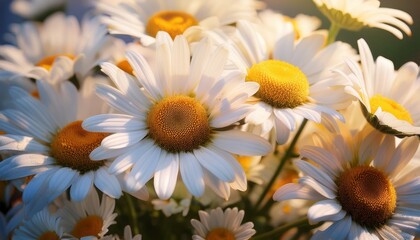 flower bouquet with daisies in the spring symbolizing renewal and innocence