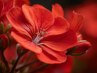 Detailed View of a Geranium Cluster in Full Bloom