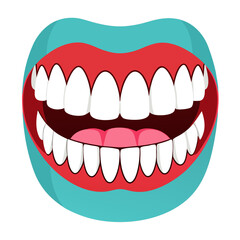 Naklejka premium tooth with braces