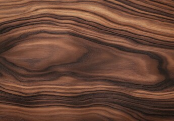 Close-up view of smooth natural wood grain with flowing, wavy dark and light brown patterns creating an organic texture