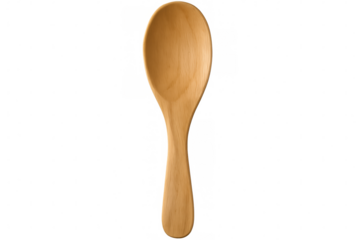 Wooden kitchen utensil resting against transparent backdrop, highlighting natural craftsmanship and traditional cooking implement