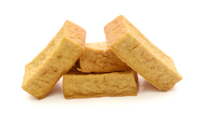 Organic Tofu Isolated on White 