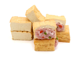 Tofu isolated on White background