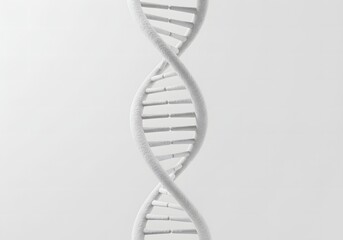 A white dna double helix on white background