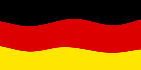 Naklejka premium Germany official flag vector with standard size and proportion. National flag emblem with accurate size and colors.