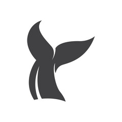 ocean animal silhouette design dolphin logo concept with black silhouette minimalist simple illustration of ocean product brand template