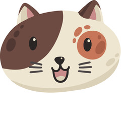 Cute cartoon cat faces showcasing various expressions, ideal for stickers, icons, or playful designs in digital content.