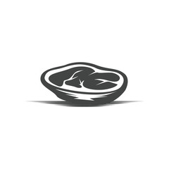 silhouette of steak logo with vintage old minimalist concept with meat, fire and knife, illustration of steak symbol grilled meat templet brand restaurant, food, bar, cafe and poster