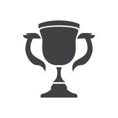 simple championship design with trophy logo victory cup concept vintage simple minimalist modern elegant symbol illustration victory template and brand