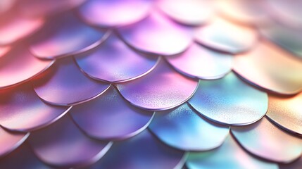 Serene Pastel Fish Scale Texture with Ethereal Glow
