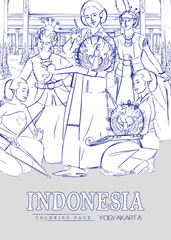 Sketch of indonesian culture srimpi dance