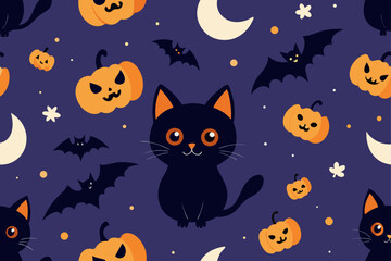 Fototapeta premium seamless pattern with cats