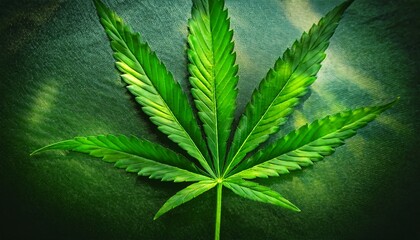 cannabis celebration day with vibrant green leaf close up