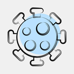 Icon virus. Medical elements. Icon in color spot style.