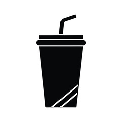 Drink Cup Lid Straw Icon Vector Illustration