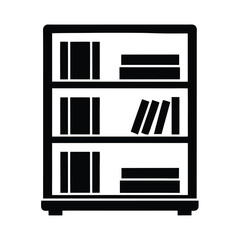 Bookshelf Icon Vector Illustration