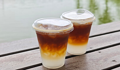 Freshly Iced Honey Lemon Americano