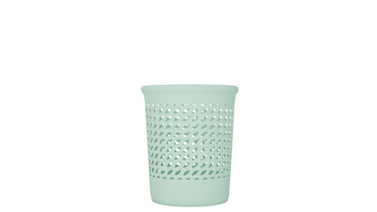 3D Render a green vase with a white background