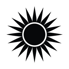 Shine Sun Icon Vector Illustration