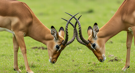 Impala Antelopes: A Serene Grassland Encounter